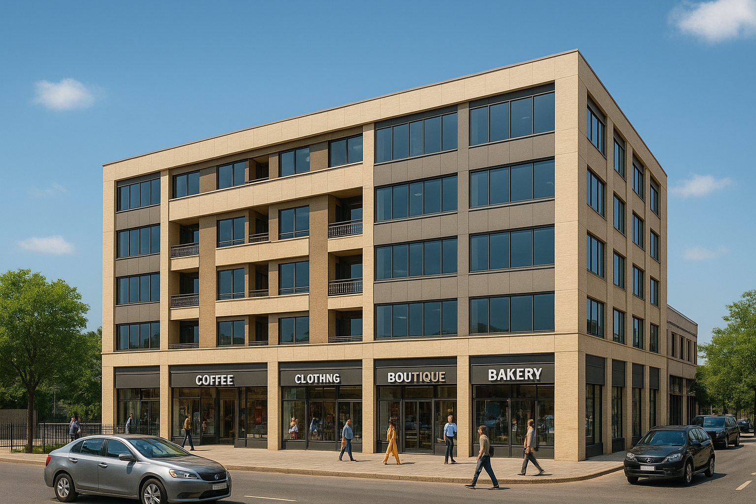 Modern 5-Storey Commercial Complex.