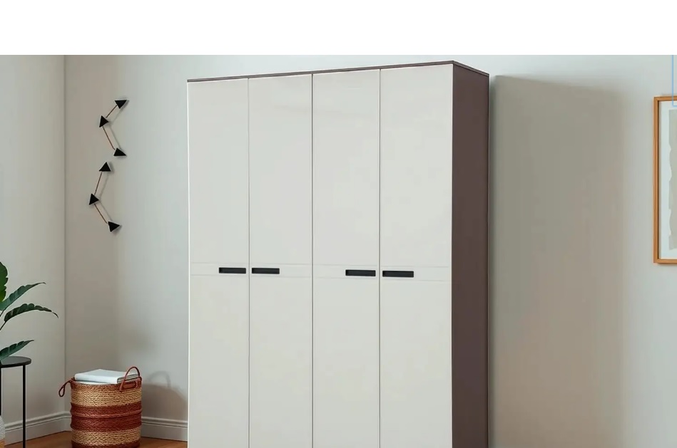 Modern 3-Door Wooden Wardrobe with Dual-Tone Finish.